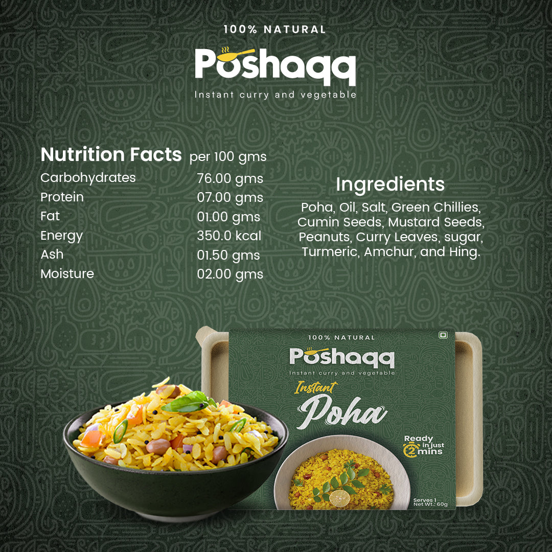 Instant kanda poha by Poshaqq – no prep, no waste, fast breakfast