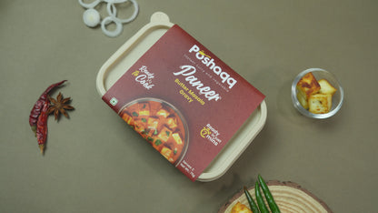 Poshaqq | Paneer Butter Masala Gravy | Ready to Cook | No Preservatives | Vegetarian | After Cooking 350GM to Serve | Easy to Make Food | 2 Servings | 75 grams (Pack of 1)