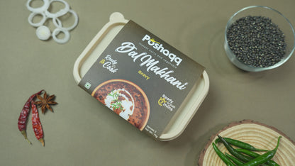 Poshaqq | Dhaba Style Creamy Dal Makhani Ready to Cook | Ready in 7 mins | Traditional Dal Makhani | No Preservatives or No Artificial Colors | Serves 2 | 75 grams (Pack of 1)